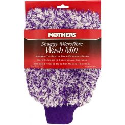 Mothers Shaggy Microfibre Wash Mitt Strong Stitched Core