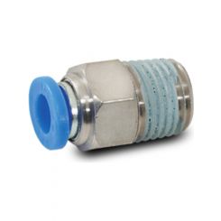 Vibrant Male Straight Push Lock Fitting for 3/8" OD Tubing (3/8" NPT Thread)