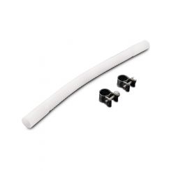 Vibrant Submersible PTFE Corrugated Hose 3/8" ID x 6" Length with 2 Clamps