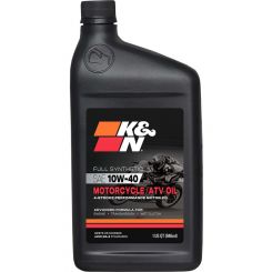 K&N Full Synthetic Motorcycle/ATV Motor Oil 10W-40 1 Quart 946ml
