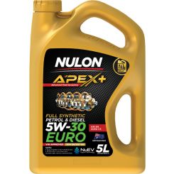 Nulon Apex+ 5W-30 Euro Petrol Engine Oil 5L Full Synthetic