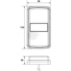 Hulk 4X4 Led Stop/Tail Lamp 12/24V With Reflector 170 x 94 x 33mm