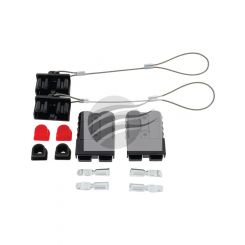 Hulk 4X4 50Amp Connector Kit Black With Covers, Fixing Plugs Pack of 2