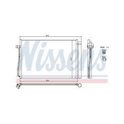 Nissens Condenser For BMW 5 Ser. E60 04- 7 Srs E65 E66 1/02-, 6 Srs E63