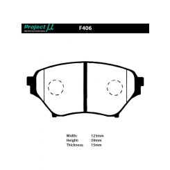 Project Mu Hc-Ep Brake Pad Set For Mazda Mx5 Nb8B Front