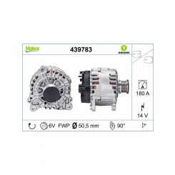 Valeo Alternator 14V 180A Audi 2.0Tdi 08-11 VW Passat 3.6Fsi 11-On