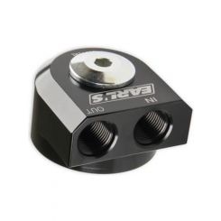 Earls Oil Filter Adapter Remote Mount -10AN O-Ring Inlet/Outlet