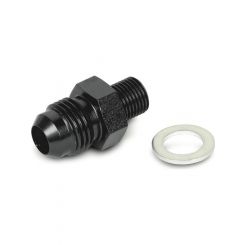 Earls Carburettor Inlet Fitting-6 AN End to 10mm x 1 Thread Black