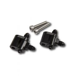 Earls 4 AN Aluminum LS Steam Vent Adapters Black Anodized Pair
