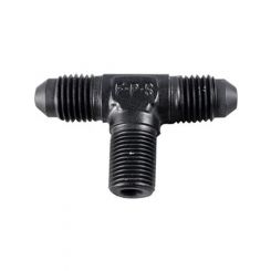 Fragola Tee Adapter Fitting -6AN Male -6AN 1/4" NPT Black