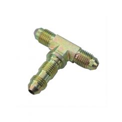 Fragola Adapter Fitting Male Bulkhead Tee -4AN -4AN -4AN Steel Zinc