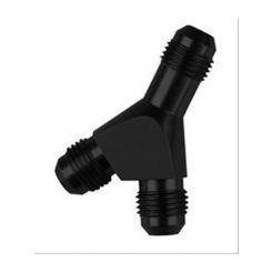 Fragola Y Fitting 12AN Male Inlet x 10AN Male Outlet Black