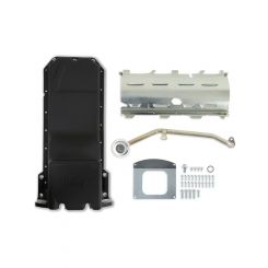 Holley Gen III Hemi Retrofit Oil Pan Wet Sump Rear 6.2 Quarts Black