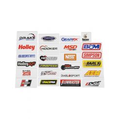Holley Decals Muscle Car Enthusiast Assortment Vinyl Adhesive 24-pc Set
