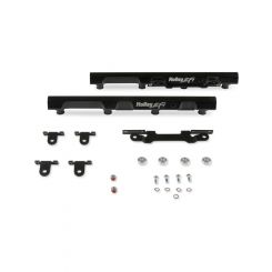 Holley EFI Hi-Flow Billet Fuel Rail Kit Aluminium Black -8 AN O-ring