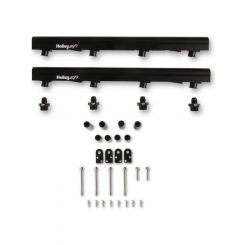 Holley EFI Fuel Rail Kit Aluminium Black Anodized -8 AN O-ring Inlet