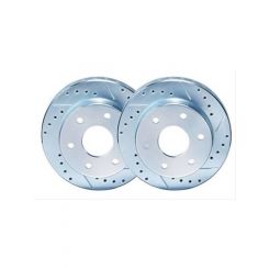 Power Stop Evolution Drilled and Slotted Brake Rotor For Ford