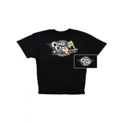 Comp Cams Retro T-Shirt Pin-Up Girl Logo Back Black Cotton Men's
