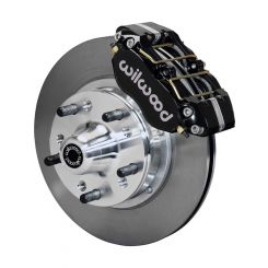 Wilwood Disc Brake Kit Solid Rotors 11in Black 4 Pot Caliper