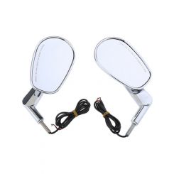Attitude Rearview Mirror & LED Turn Signals Combo Chrome For VROD