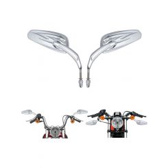 Attitude Rearview Mirror Teardrop Chrome 8mm stud For Sportster