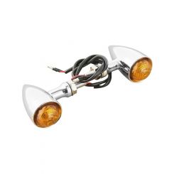 Attitude Universal Turn Signal Indicator Bullet Retro LED Chrome