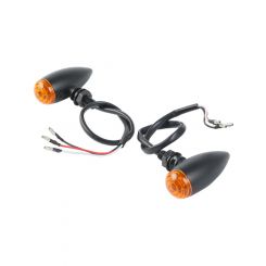 Attitude Turn Signal Indicator Bullet Retro Blk For Harley Customs