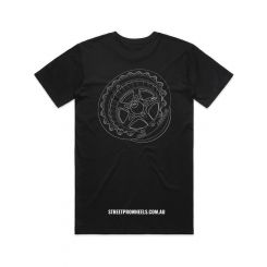 Street Pro Wheels T-Shirt Black Cotton XXXXL