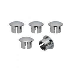 Street Pro Wheel Plugs Chrome Push In 11/16" Hole Weld Cragar Set of 5