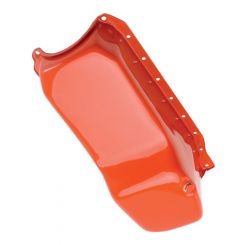 RTS Oil Pan Sump OEM Style For SB Chev Orange 1-Piece Rear Main
