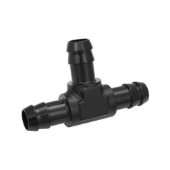 Proflow Barb Tee Fitting Adaptor 5/16" 8mm Barb Black