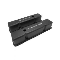 Proflow Valve Covers Tall Cast Black Stroker Bowtie Logo Pair