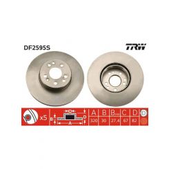 TRW Disc Brake Rotor (Single) 320mm