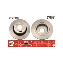 TRW Disc Brake Rotor (Single) 304.5mm