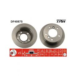 TRW Disc Brake Rotor (Single) 258mm