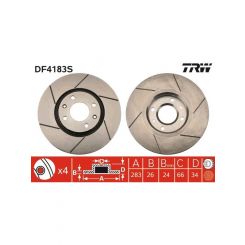 TRW Disc Brake Rotor (Single) 283mm