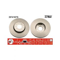 TRW Disc Brake Rotor (Single) 332mm