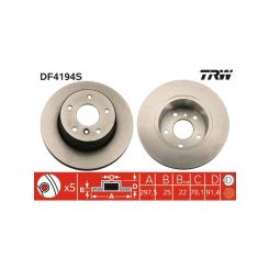 TRW Disc Brake Rotor (Single) 297.5mm