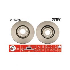TRW Disc Brake Rotor (Single) 309mm