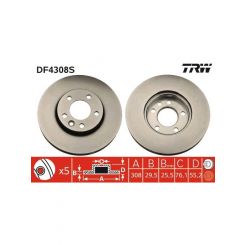 TRW Disc Brake Rotor (Single) 308mm