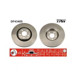 TRW Disc Brake Rotor (Single) 336mm