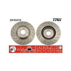 TRW Disc Brake Rotor (Single) 345mm