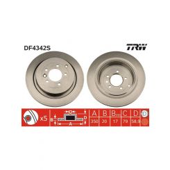 TRW Disc Brake Rotor (Single) 350mm