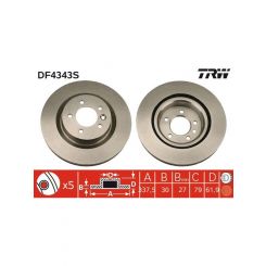 TRW Disc Brake Rotor (Single) 337mm