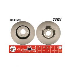 TRW Disc Brake Rotor (Single) 321mm