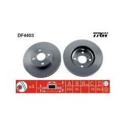 TRW Disc Brake Rotor (Single) 255mm