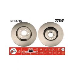 TRW Disc Brake Rotor (Single) 330mm