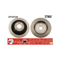 TRW Disc Brake Rotor (Single) 330mm