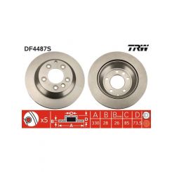TRW Disc Brake Rotor (Single) 330mm