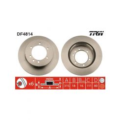 2 x TRW Disc Brake Rotors 316mm